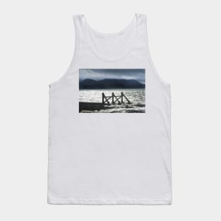 Rough weather over the dark mountains of the Isle of Arran, Scotland Tank Top